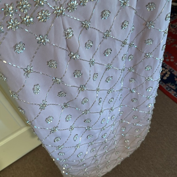 MAC DUGGAL
Pink Hand Embellished Cap Sleeve Midi Dress - Picture 6 of 16